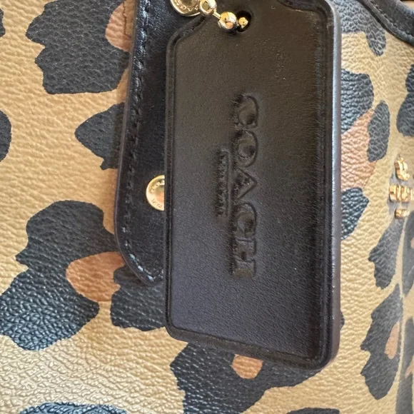 Coach reversible city tote with leopard print - Picture 5 of 7